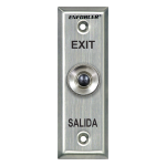 Seco-Larm Push-Button RTE Plate – Slimline, Black Push-Button, N.C.