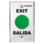 Seco-Larm Weather-Resistant Mushroom-Cap RTE Plate, “Exit” & Salida,” SPDT, Timer