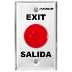 Seco-Larm Weather-Resistant Mushroom-Cap RTE Plate, “Exit” & “Salida,” SPDT