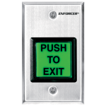 Seco-Larm Square Illuminated Pushbutton Request-to-Exit Plate