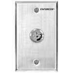 Seco-Larm Key Switch Plate, Single-gang, N.C. Turn-to-Open, Momentary Key Switch