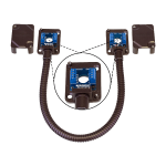 Seco-Larm Armored Door Cord – Pre-Wired Terminal Blocks and Removable Covers, Bronze, 15” (39cm)