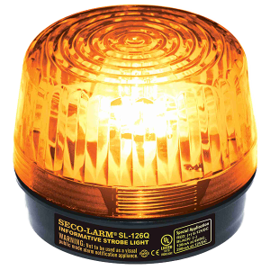 Seco-Larm Xenon Tube Strobe Light – Amber, 6~12VDC, UL Listed