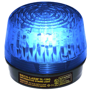 Seco-Larm Xenon Tube Strobe Light – Blue, 6~12VDC, UL Listed